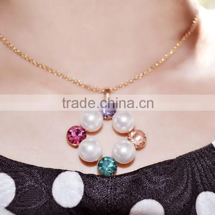 New Arrival Necklace/Earrings Jewelry Set Jewelry Set For Wedding Color Flower Pearl Jewelry Sets