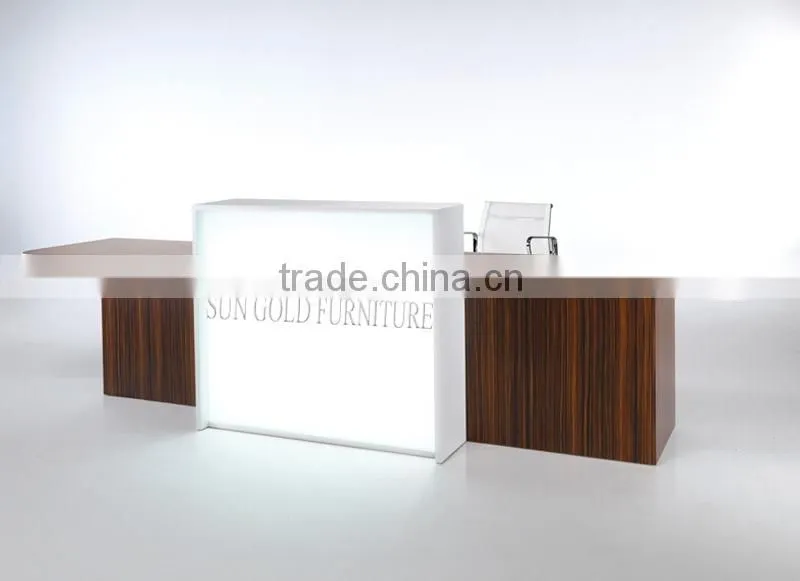 Modern Appearance Pink and White High Gloss Beauty Salon Reception Desk (SZ-RT048)
