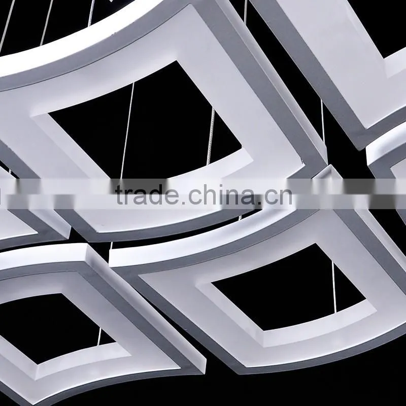 Modern Metal Pendant Lamp Acrylic Square Pendant Lamp