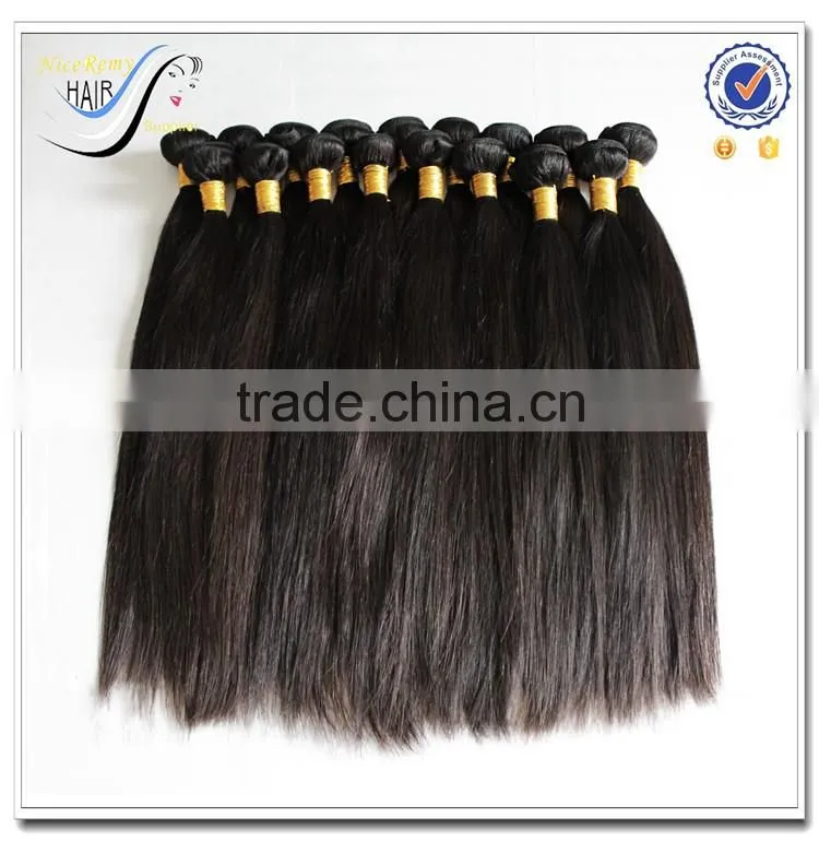 Wholesale top quality weaving machines sleek natural color unprocessed raw brazilian virgin human hair weave