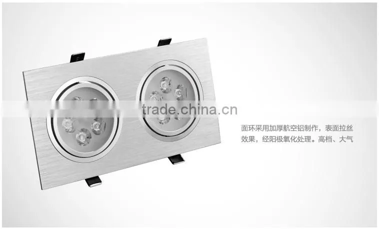 2 Light LED Ceiling Light Grille Lamp 6w 10W 14w 18w 24w 30w 36w LED Downlight