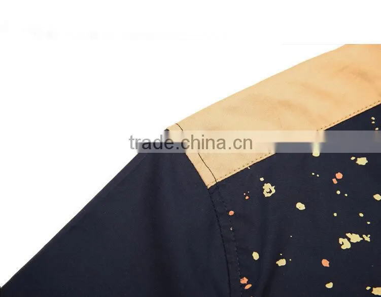 2015 Summer Newest White Short Sleeve Men Fashion Shirt