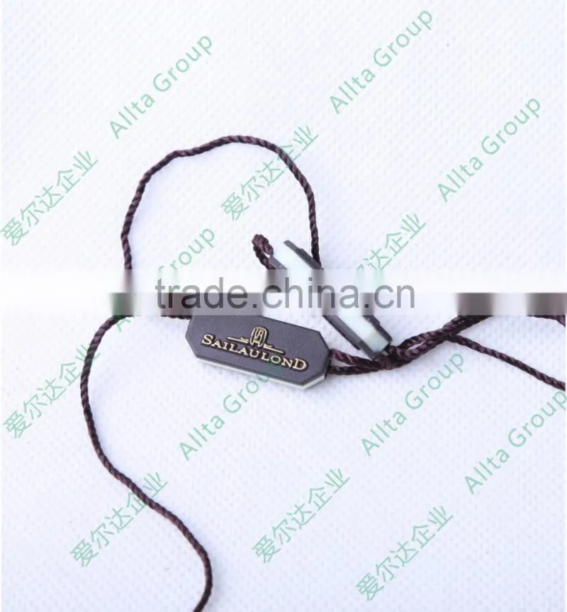 custom black seal tag with animal image and clothing brands logo