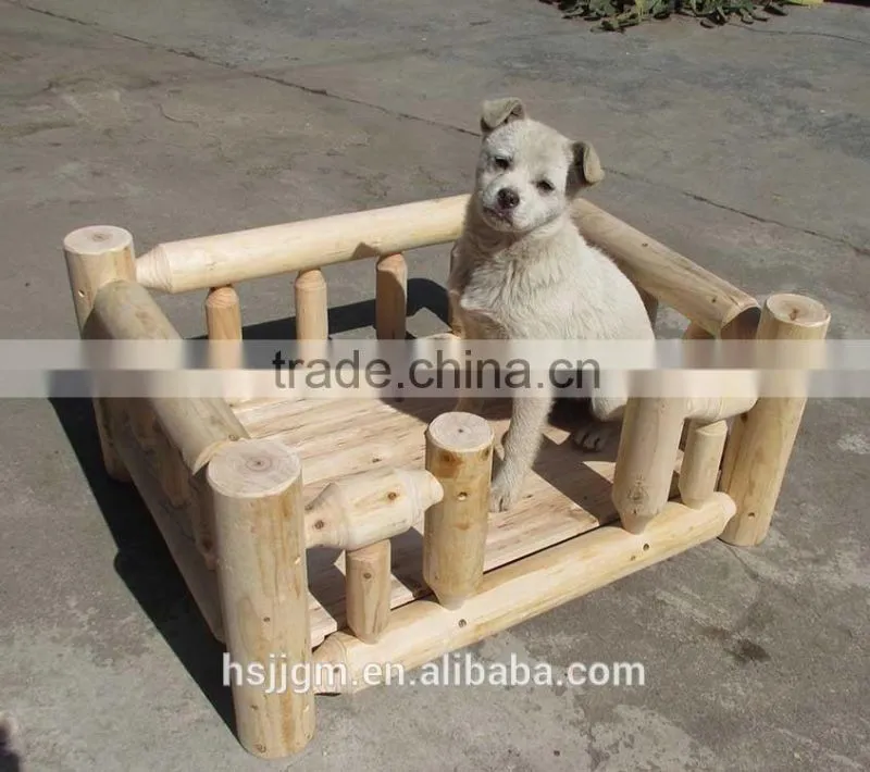 outdoor wooden pet products bed