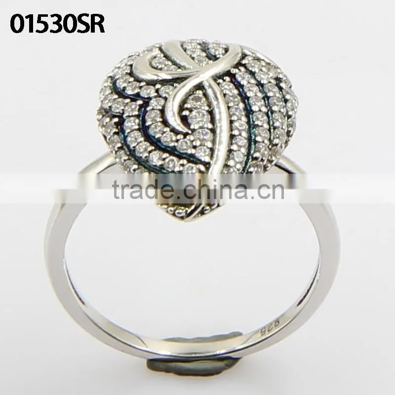 YUJINFU silver ring with cz fine jewelry sterling silver ring with Zircon Stones 925 ring
