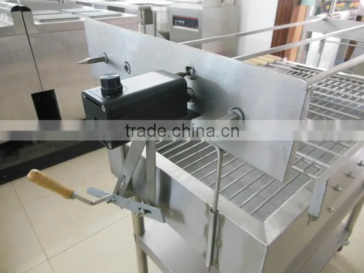 (Australia Style) Stainless Steel Outdoor Charcoal BBQ's Grill Trolley Rotisserie Spit With Variable Speed Motor 220V/110V