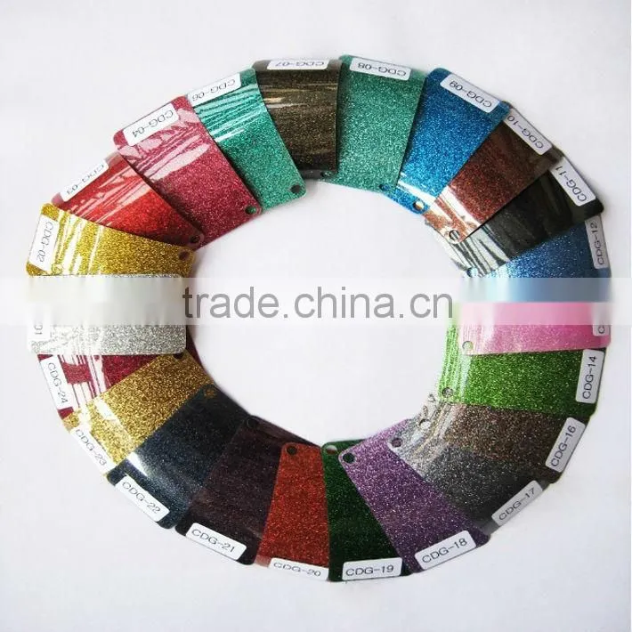 PU pink color glitter Heat transfer vinyl for clothing factory