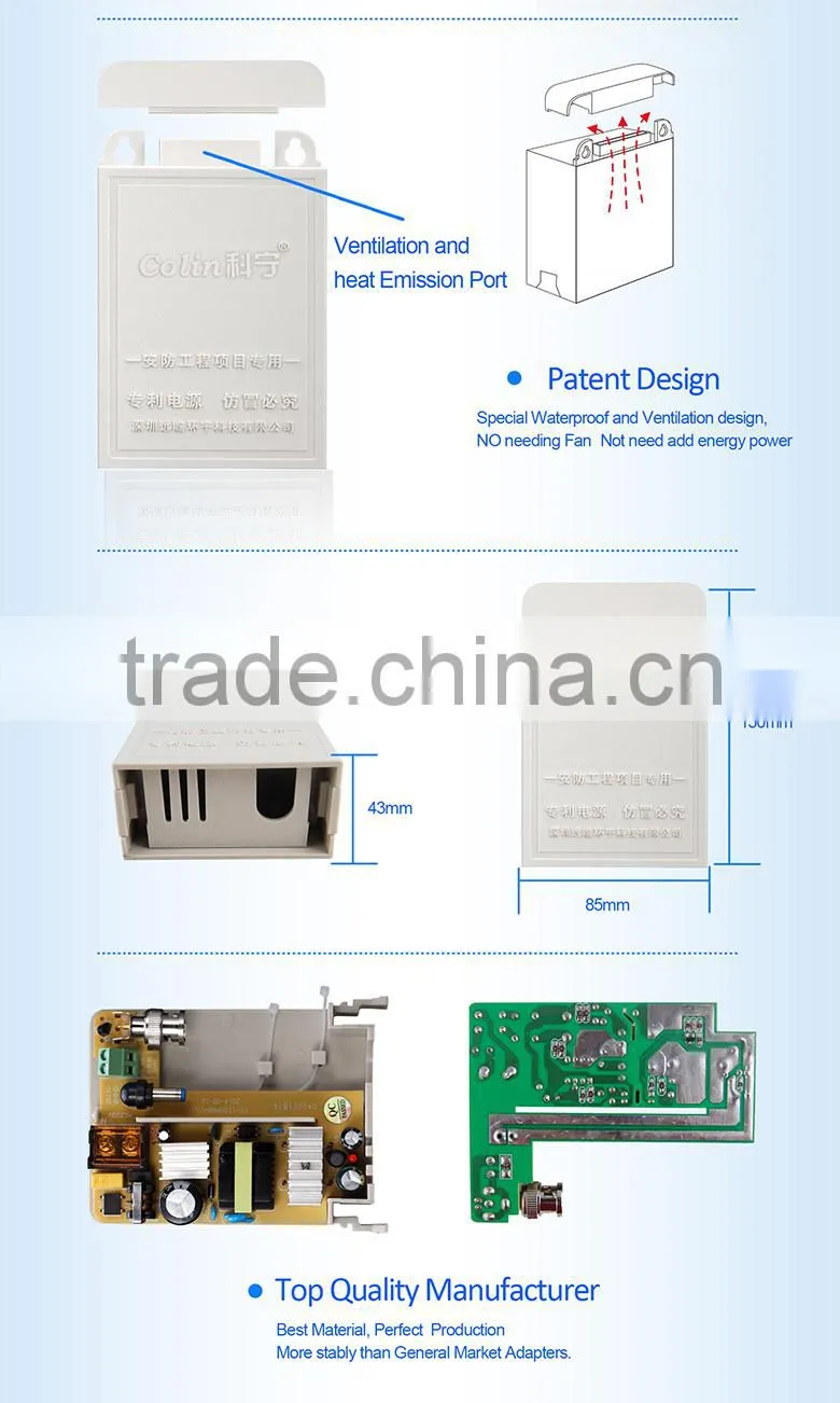 Professional cctv ac adapter with CE certificate