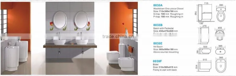 Manufacturer ceramic bathroom WC toilet set