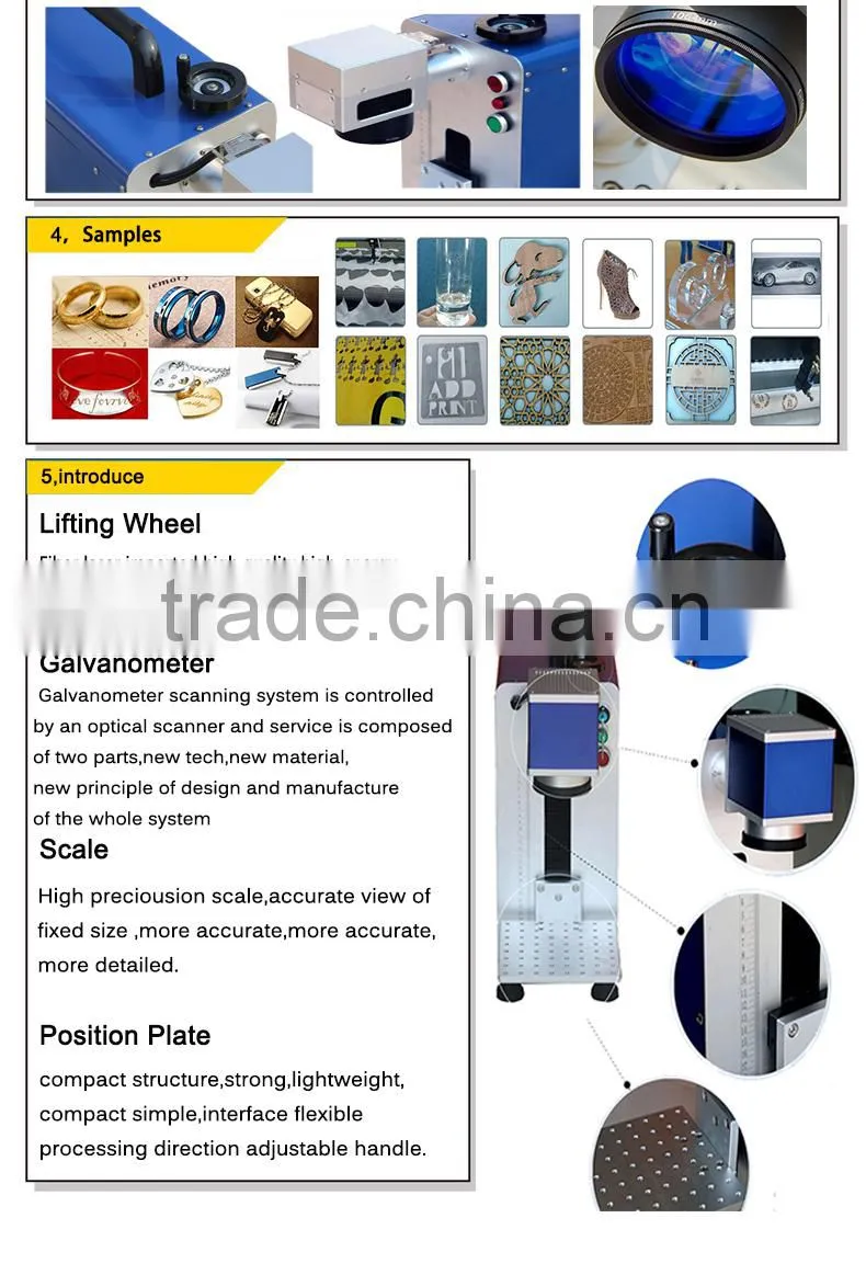 10W 20W 30W mini fiber Laser marking/engraving machine for laptop keyboard/mobile/keypad/keyboard