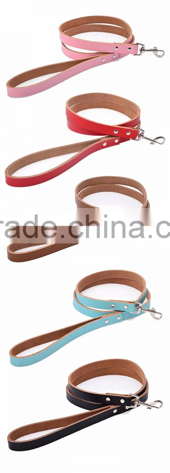 5 Color Options Cheap Personalised Leather Dog collars