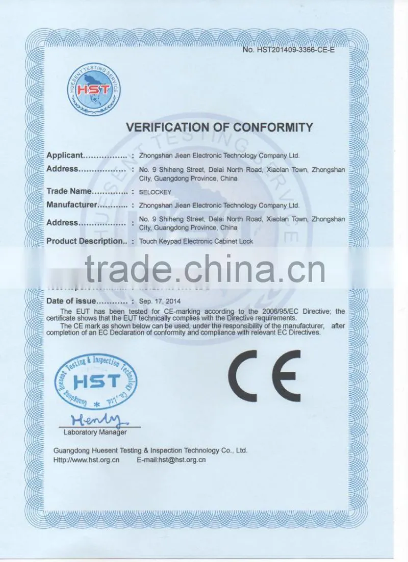 China lock and high quality electronic anti-theft security mechanical lock