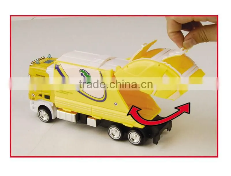 Alloy 1:42 scale model garbage truck toy for boys