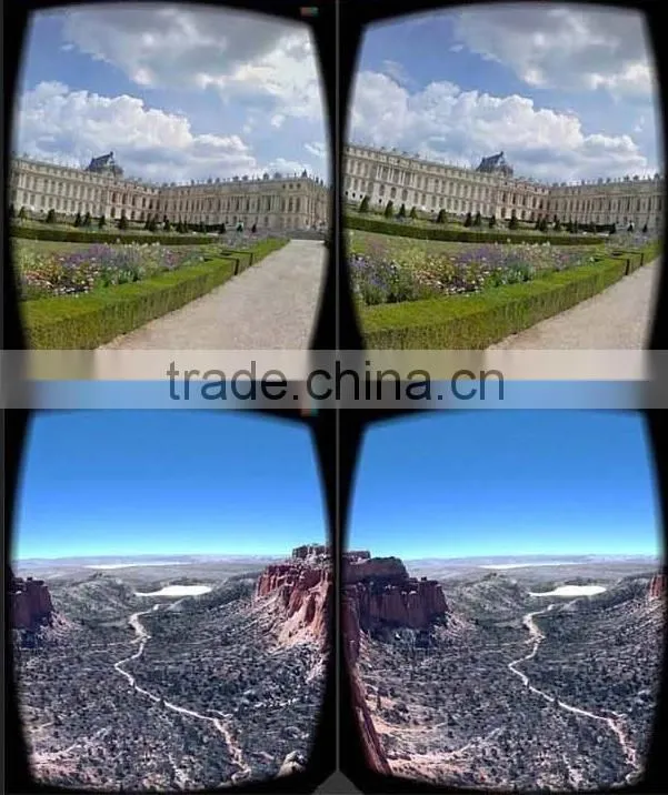 High quality DIY Magnet Google Cardboard Virtual Reality VR Mobile Phone 3D Viewing Glasses For 5.0" Screen Google VR 3D Glasses
