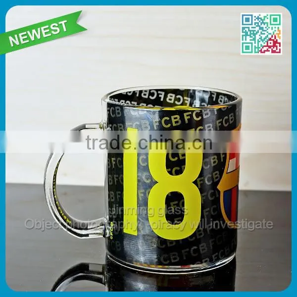 2015 HOT sale coffee glass with handle wholesale coffee glass
