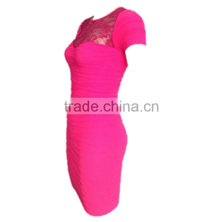 New Fashion Short Sleeve Women Dresses Evening Party Slim Dress