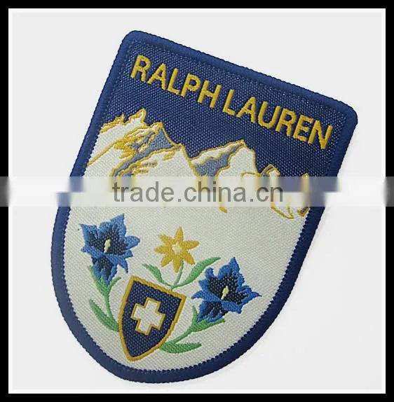 custom woven logo badge patch for uniform apparel