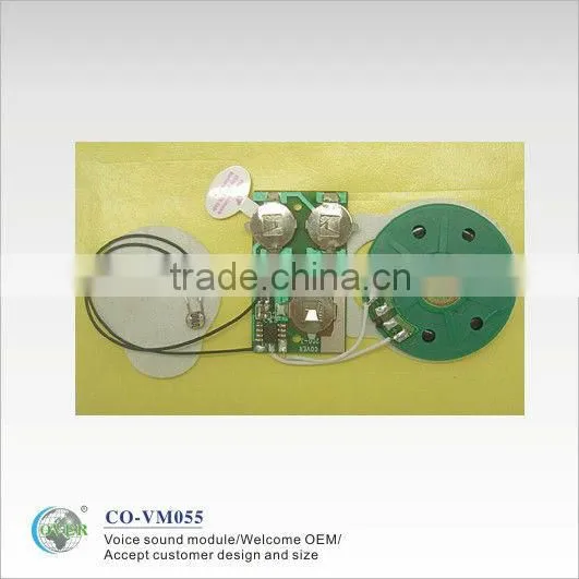 Hotsale Slide switch sound Module Voice chip for greeting card and bootlet