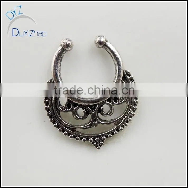 Unique indian fake nose ring piercing for septum
