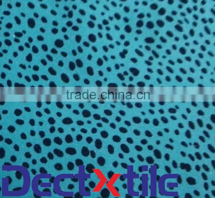 100%Polyester Spraying Decoration Flocking Knitted Fabric For Sofa Set Designs