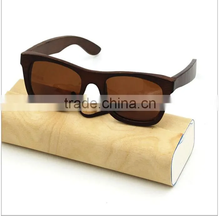 new stylish 2016 vogue UV400 mirror lens custom Italy design bamboo wooden polarized sunglasses CE