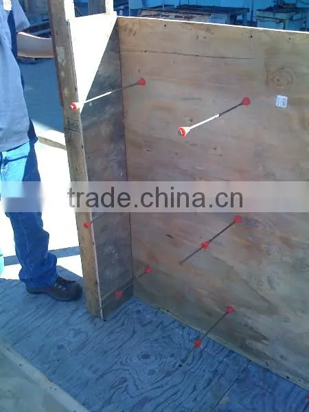 snap tie wedge of concrete form plywood
