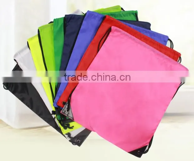 Promotion custom printed candy colors drawstring rucksack made in china