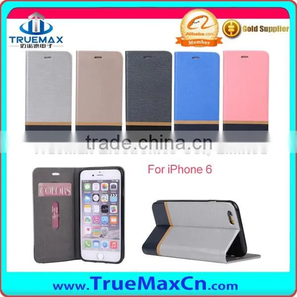 Premium wallet&card holder&stand flip cover for iphone 6 6s leather phone case