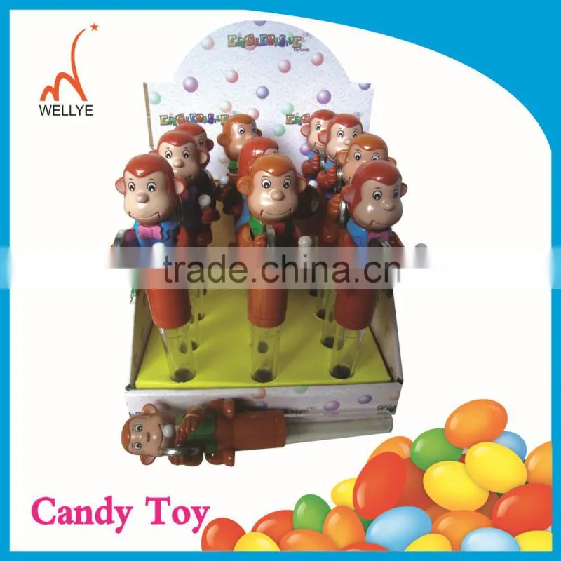 mini plastic promotion toy bear candy toy