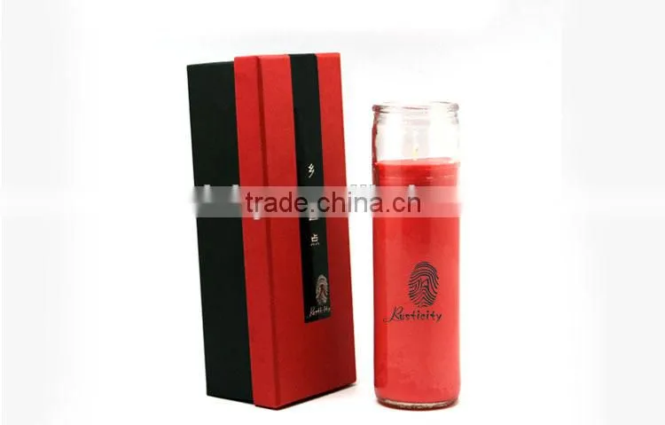 Home decoration top value candle with clear glass jar