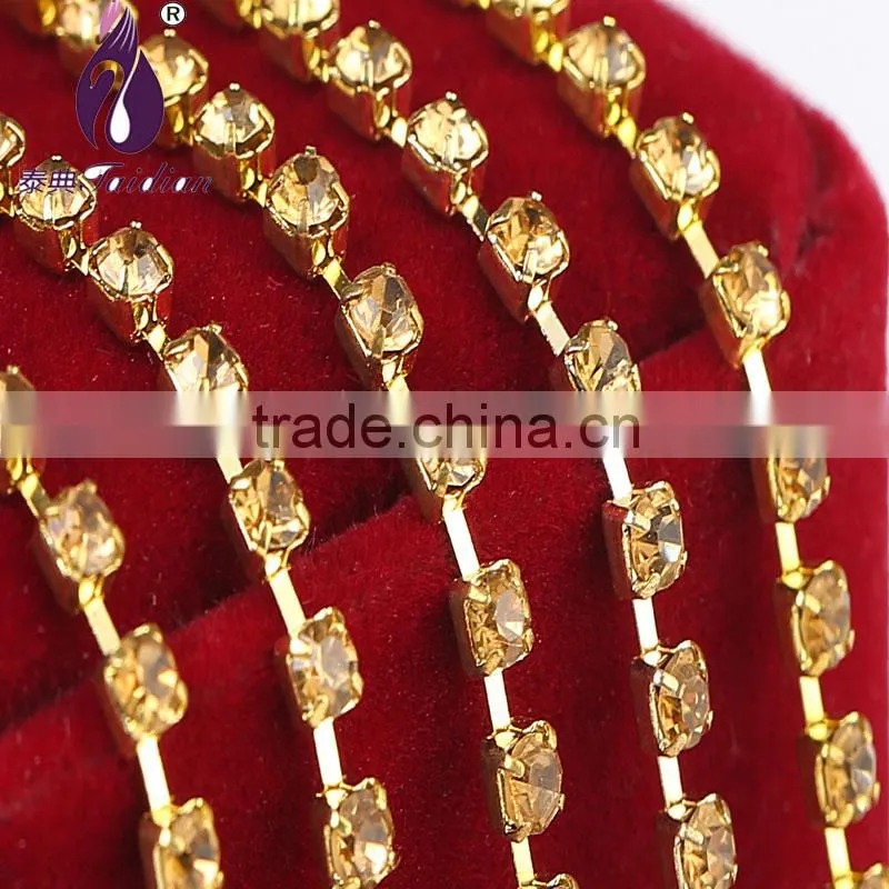 ss10 2.7-2.8mm silver Single row Rhinestone cup chain for Bags,Shoes,Garment Decoration
