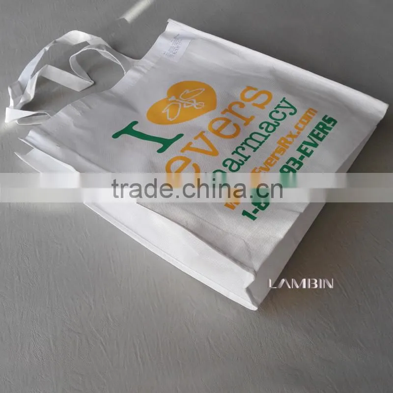 White non-woven fabric cloth hand bag for pharmacy products