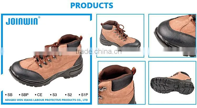 Anti-Puncture PU Injection Suede Leather toe cap Safety Shoes