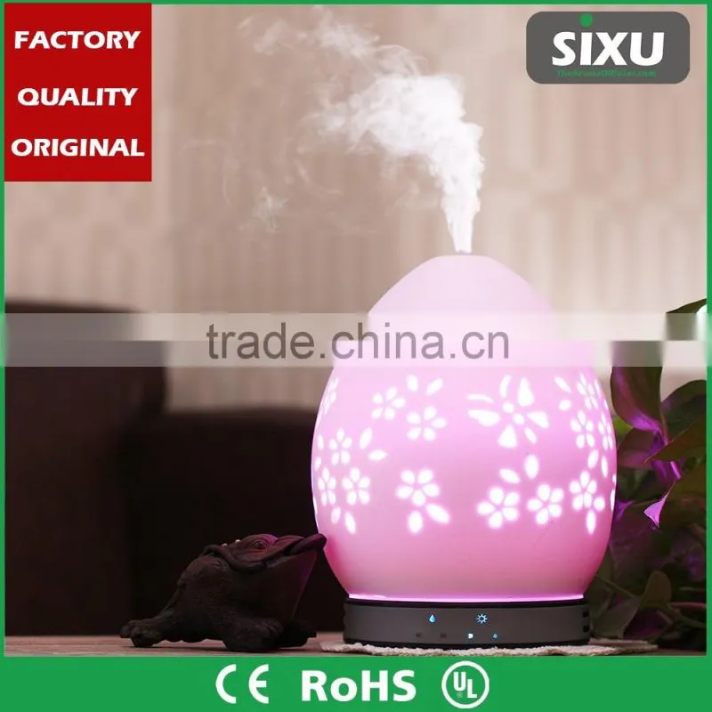 Ceramic multi-color led light air humidifier desktop aroma diffuser