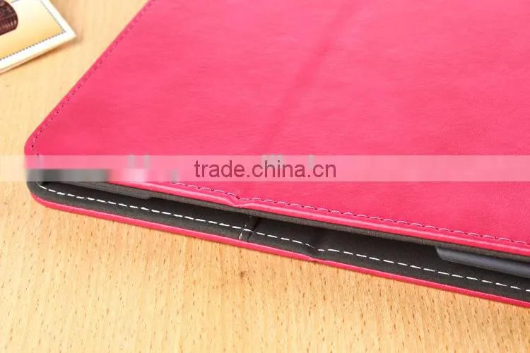 PU leather stand auto sleep smart cover folio case for apple iPad Air 2, for ipad 6 leather case