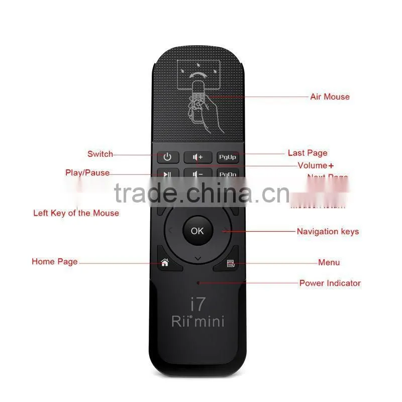 Rii Mini i7 2.4G Mini Wireless Keyboard Air Mouse Remote Combo