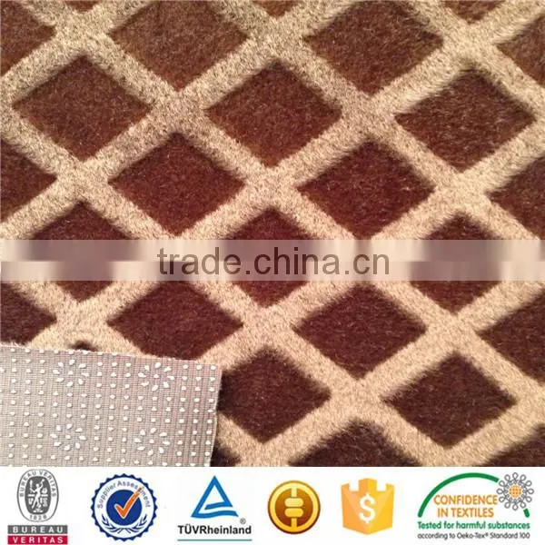 100 polyester grey brushed short velour fabric