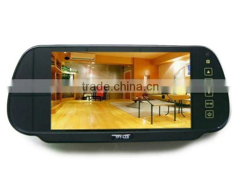 Visual rearview mirror with parking sensor