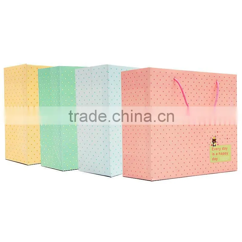 Soft color bag paper bag gift bag shopping paper bag high quality customized print your logo