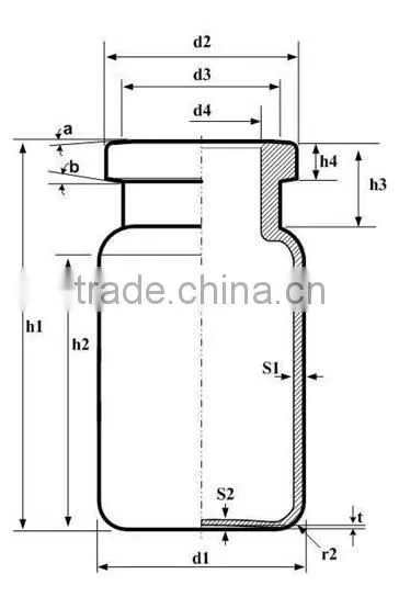 10ml brown tubular glass vial