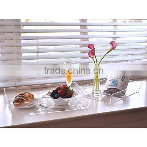 Deluxe Clear Multipurpose Decorative Nesting Clear Acrylic Serving Trays Wholesale