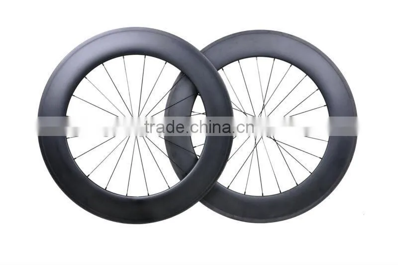 700C CARBON WHEELS 88MM TUBULAR, professional bike wheels 3k glossy rim 88mm tubular, Road Bicycle Wheelsets 88mm Tubular