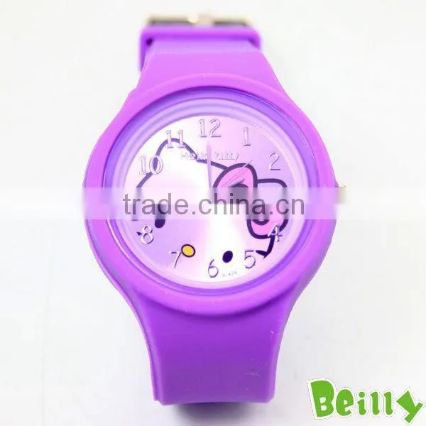 Fashion cartoon silicone jelly candy watch soft skin bands 13colors factory