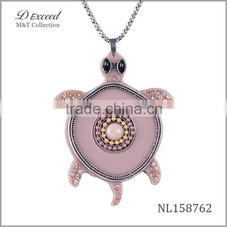 Yiwu wholesale cute plastic tortoise pendant necklace NL158762-8