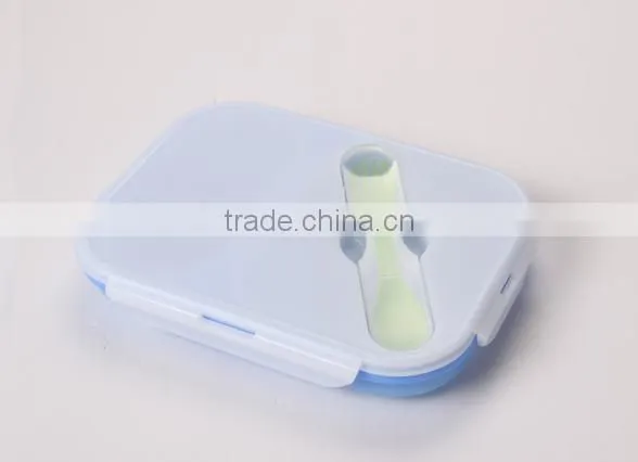 2014 high quality silicone collapsible lunch box /storage box