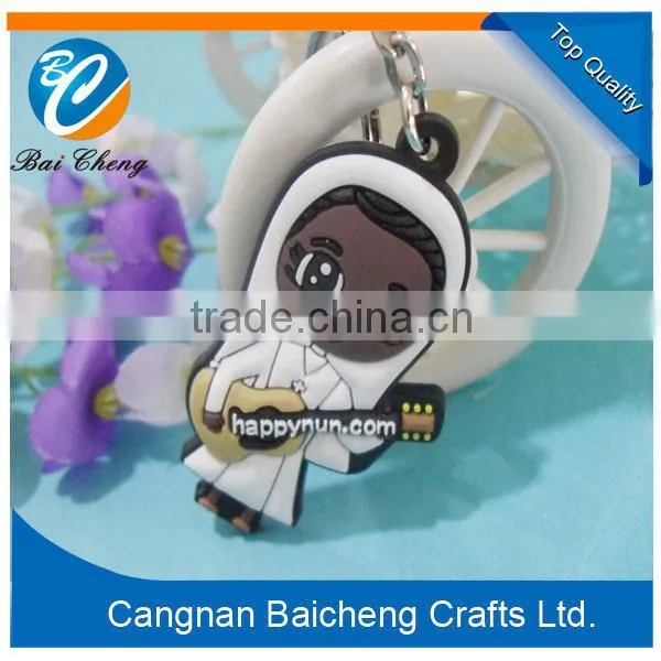 3D cute rubber keychain in shoe shape in China wholesale market