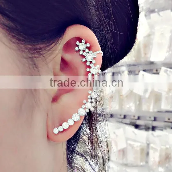 mix colors 26K plated gold wrap clip ear cuff earrings