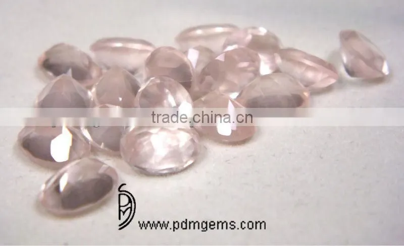 Rose Quartz Oval Faceted Cut Lot For Necklaces From Wholesaler