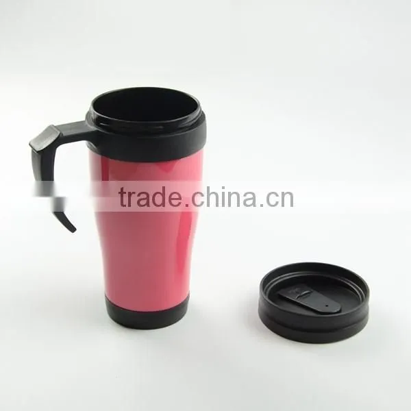 450ml Double Wall Plastic Travel Coffee Mug for promotion