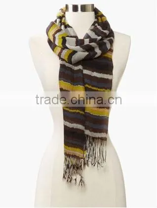 Women's Acrylic Spiced Stripe Scarf